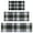 Blue Green Plaid, variant on Black and White Small Checkered Pattern Kitchen Rugs Sets Of 3,Kitchen Runner Rugs Non Skid Washable,Decorative Kitchen Floor Mats for Kitchen,Sink,Laundry,17"x30"+ 17"x47" + 17"x59"