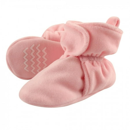 

Hudson Baby Infant and Toddler Girl Cozy Velour Booties Light Pink 3 Toddler
