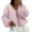 Pink, variant on Wang6 Women Cardigans Sweaters Trendy Long Sleeve Button Cable Knit Sweater Fall Open Front Loose Deep V Neck Mixed Colors Knitted Outwear Tops Pink XL