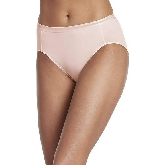Jockey Women's Underwear Cotton Allure Hi Cut, Summer Pink, l