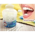 thumbnail image 3 of Plastic Household Teeth Cleaning Tool Curved Hook Toothpicks White (150 Pcs), 3 of 4