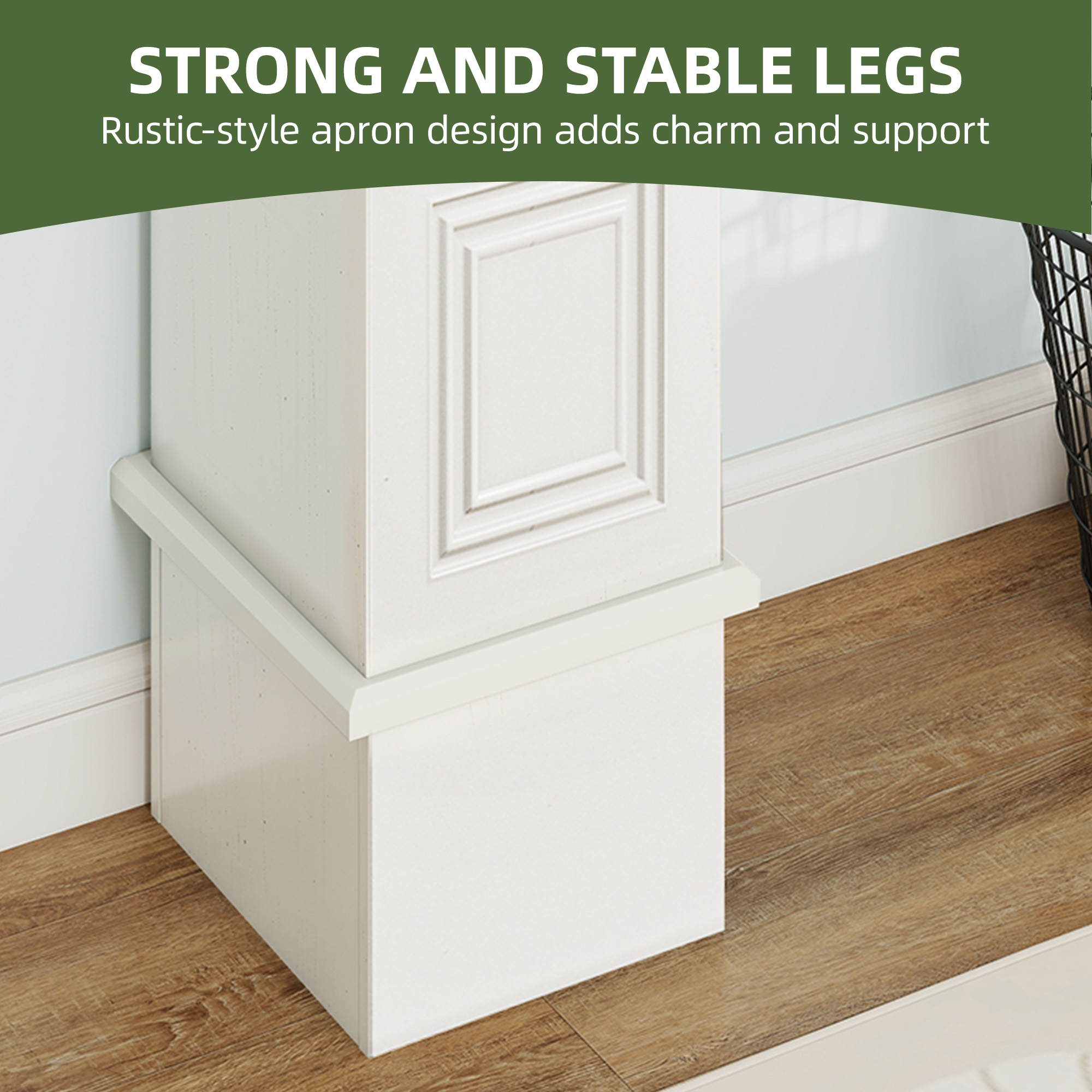 Uforic Console Table with Storage Drawers, Sofa Table for Living Room Entryway, White