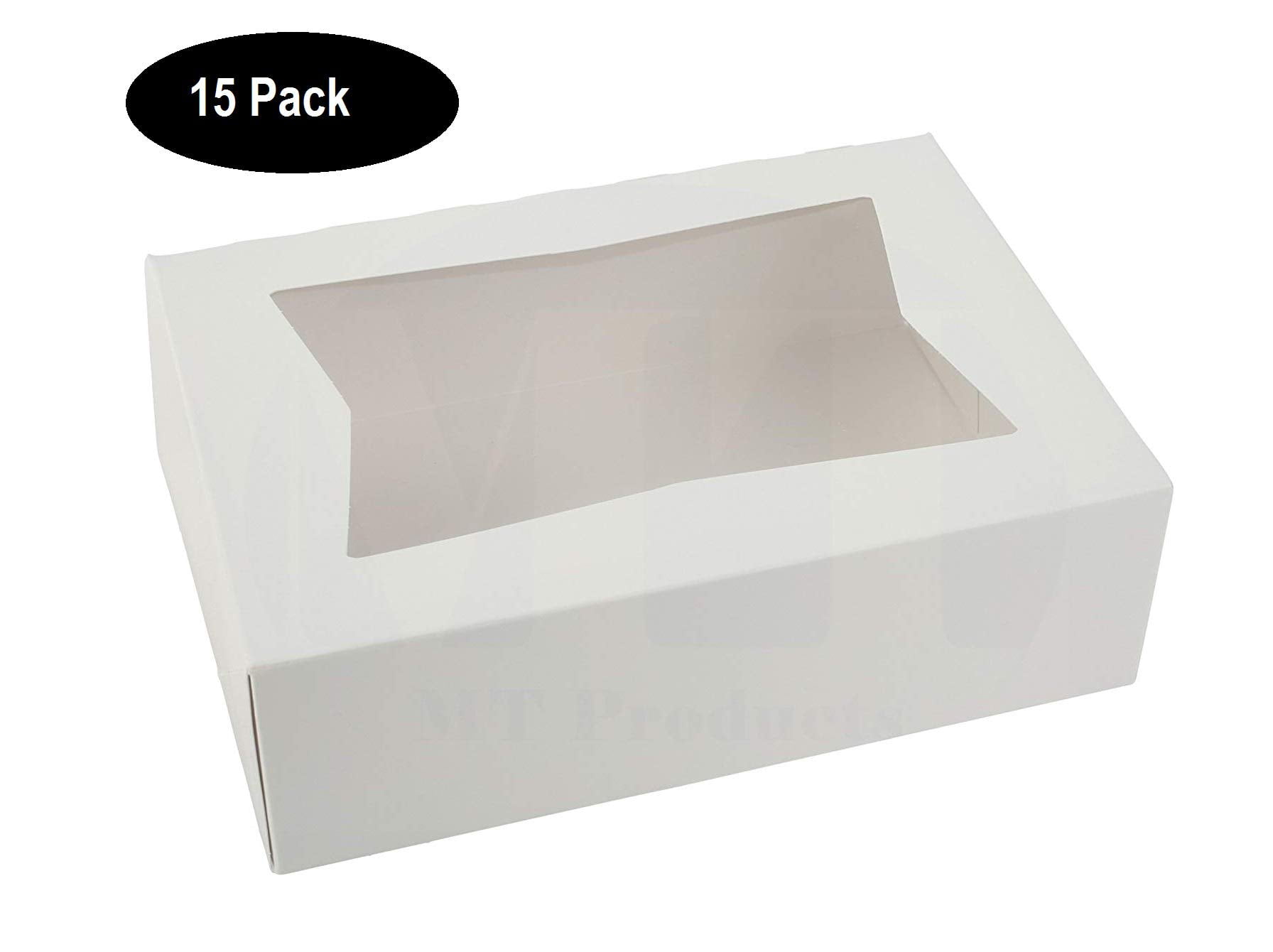 White Pastry Bakery Box Paperboard Box Size 8" L x 5 3/4" W x 2 1/2
