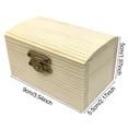thumbnail image 6 of Dserhfy Unfinished Wooden Box DIY Pine Wood Treasure Chest with Locking Clasp Hinged Lid Jewelry Storage Box for Family Friends, 6 of 8