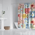 thumbnail image 2 of Pioneer Flower Floral Print Pattern Shower Curtain 84"x72", Bathroom Decorative Shower Curtain Set with 12 Hooks, Waterproof Washable, 2 of 6