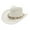 White, variant on Aocisk Western Classic Cowboy Hat for Women Men Summer Shapeable Straw Sun Hat with Decorative Bands Beige One Size