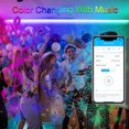 thumbnail image 4 of Volivo Bande Lumineuse Led WiFi 100 Pieds Compatible avec Alexa et Google Assistant, 2 Rouleaux de Bande Lumineuse Led RGB 50 Pieds, Éclairage Changeant de Couleur Synchronisé avec la Musique pour Chambre, Maison, Cuisine, Fête, 4 of 7