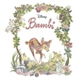 thumbnail image 2 of Junior's Bambi Floral Arch and Forest Friends Graphic Tee White X Large, 2 of 3