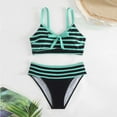 thumbnail image 4 of UTSJKR High Waisted 2 Piece Swimsuit Women Twisted Front Lace Up Back Bikini Set Side Drawstring Ruched Boyshort Swimwear Sky Blue XXL, 4 of 5