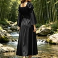 thumbnail image 5 of Women's Palace Dresses Long Sleeve Loose Solid Color Elegant Halloween Costume Party Dress, 5 of 7