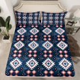 thumbnail image 2 of Manfei Tribal Aztec Bed Sheets for Adult, Vintage Bohemian Style King Sheets, Hippie Geometric Sheet Set, Super Cozy Room Decor, 4pcs, 2 of 7