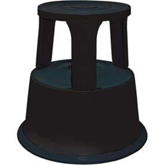 Vestil Manufacturing STEP-17-BK Rolling Step Stool, Black