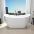 thumbnail image 4 of Dreamline BTNL2867XC00 Nile 67" Free Standing Acrylic Soaking Tub - White, 4 of 5