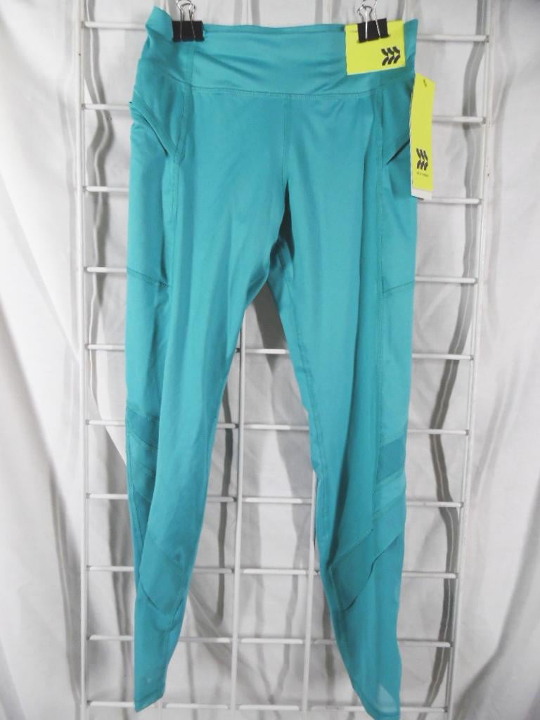 All in Motion Girls' Mesh Pieced Capri Leggings w/ Pockets - Turquoise L  10/12 
