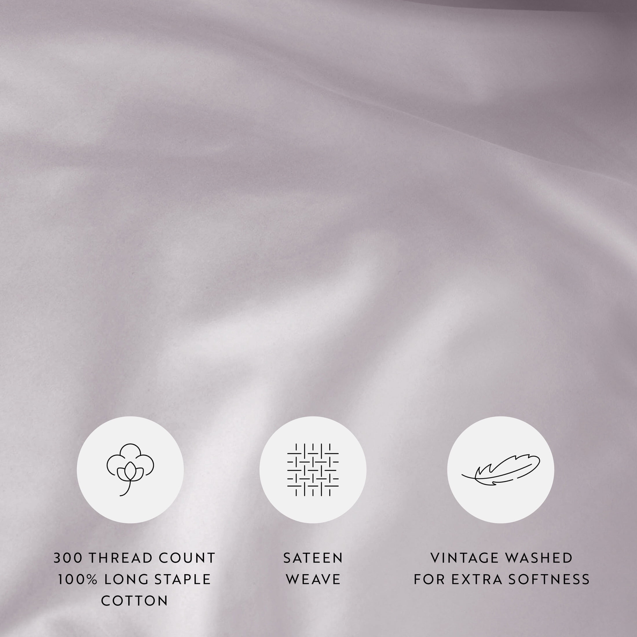 Mauve Vintage Washed 3 Piece Cotton Duvet Cover Set, King/Cal-King, by Noble Linens