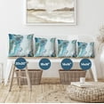 thumbnail image 5 of Americanflat 14"x14" Abstract Marble Design Throw Pillow with Premium Polyester - White and Blue, 5 of 8