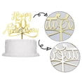 thumbnail image 3 of Adornos para tartas Sleyberoy, acrílico, feliz 50 aniversario, x1, 3 of 8