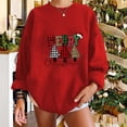 thumbnail image 1 of Qiopertar Mode Femmes Décontracté Imprimé Col Rond Manches Longues T-Shirt Ample Blouse d'Automne Pull Tops Chandails en Molleton Sans Capuche Liquidation Livraison Gratuite à Moins de 5$ jusqu'à 90 % de Réduction, 1 of 5