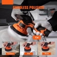 thumbnail image 3 of VEVOR Cordless Buffer Polisher, 6" 5200RPM Random Orbital Polisher for Cars, 6 Variable Speed Car Buffer Polisher Kit with 2pcs 2.0Ah Battery for Car Detailing, Polishing, Waxing, 3 of 10