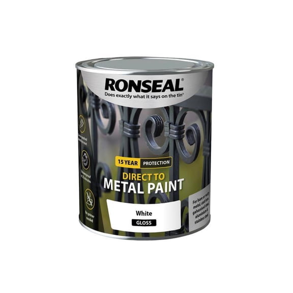 Ronseal - Direct to Metal Paint White Gloss 750ml