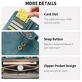 thumbnail image 4 of FALAN MULE Women Leather Wallet Large Capacity Bifold RFID Blocking Card Holder with Zipper Coin Pocket, 4 of 9