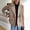 Coffee, variant on Women's Double-Breasted Knit Coat, Patch-Sleeve Cardigan, Art Show & Casual Friday , Double-Breasted Knit Coat, Patch-Sleeve Cardigan, Casual Layer Blue Xxl