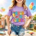 thumbnail image 2 of Back To School Graphic Tee For Girls Short Sleeve Crewneck Top Ideal For First Day And Activities, 2 of 4