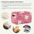 thumbnail image 6 of GZHJMY 1 Pack Love Heart Bear Large Storage Basket,Valentine's Day Collapsible Toy Storage Box Waterproof Laundry Basket with Handle for Home Closets, Offices, Bedroom, 6 of 7