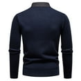 thumbnail image 4 of JTieacloth Winter Warm Sweaters Knit Sweater Coat With Built In Shirt Collar Fashionable Autumn Winter Outerwear For Gentlemen(Blue), 4 of 4