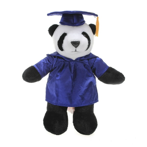 Made by Aliens Panda Plush Stuffed Animal Toys Present Gifts for Graduation Day, Personalized Text, Name or Your School Logo on Gown, Best for Any Grad School Kids 12 Inches