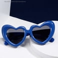 thumbnail image 3 of Heart Shaped Sunglasses: Thick Frame Fashion Sunglasses for Sun Blocking, PC Frame, Stylish Heart-Shaped Design, 3 of 5