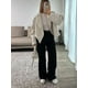 thumbnail image 5 of Chaqueta informal de manga larga para mujer, abrigo holgado con cuello redondo, ropa de calle elegante, otoño e invierno, 2024, 5 of 5