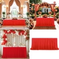 thumbnail image 2 of Elegant Wedding Table Skirt With Easy Installation and Optional Color Tulle Table Drape For Festival Occasion Setup, 2 of 19