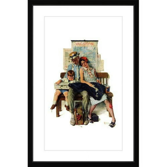 Marmont Hill "Home from Vacation" by Norman Rockwell Framed Art Print