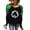 Green2, variant on dazeni St Patricks Day Shirt Women Pstchwork Sequin Top Long Sleeve Shamrock Irish Outfits Business Dressy Blouses Green X-Large