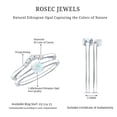 thumbnail image 6 of Rosec Jewels Ethiopian Opal Diamond Wedding Engagement Ring Set of 2 - AAA Quality - Minimal Opal Ring with Enhancer, 10K White Gold, US 12.50, 6 of 8