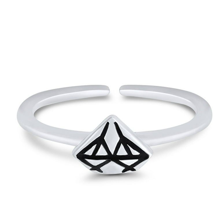 5mm- Diamond Toe Band Ring 925 Sterling Silver Thin 5mm- Diamond Toe Band Ring 925 Sterling Silver Thin