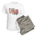 thumbnail image 5 of CafePress - All You Need Is Love And Coffee Pajamas - Women's Short Sleeve Print T-Shirt and Pants Light Cotton Pajama Set, 5 of 7