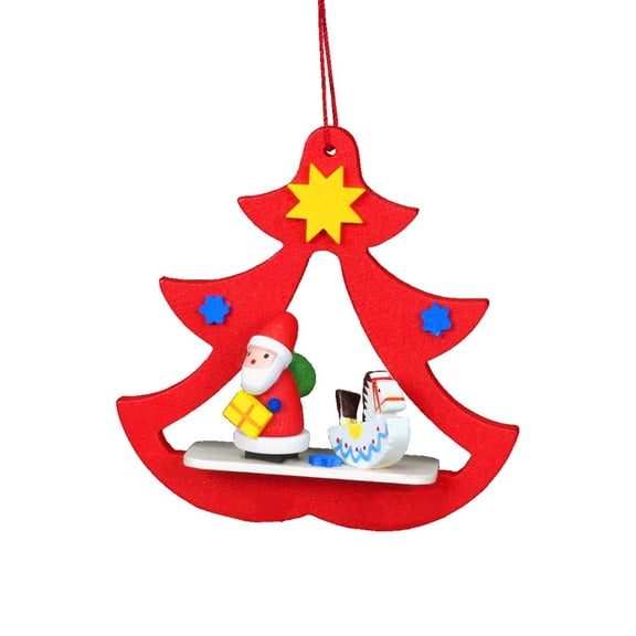 Alexander Taron 2.75" Christian Ulbricht Santa in a Red Tree Christmas Ornament