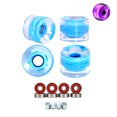 thumbnail image 4 of 4 piezas ruedas de Skateboard se iluminan con rodamientos Longboard Cruiser Azul claro, 4 of 8