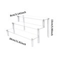 thumbnail image 3 of Aihimol Acrylic Clear 3-Tier Riser Display Shelf for Figures, Desserts Holder, Collections Organizer and Cosmetic Items Shelf, 3 of 6