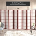 thumbnail image 5 of Red Lantern 6 ft. Tall Double Cross Shoji Screen - Rosewood - 8 Panels, 5 of 7