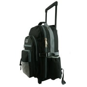 K-Cliffs Unisex Heavy Duty Large Rolling School Backpack with Wheels in Black