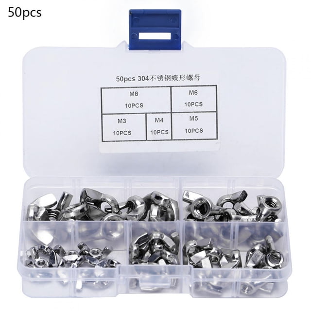 Oubit Écrou en Acier Inoxydable 50 Pcs Écrou Papillon Écrou à Ailettes Magistralement Créé
