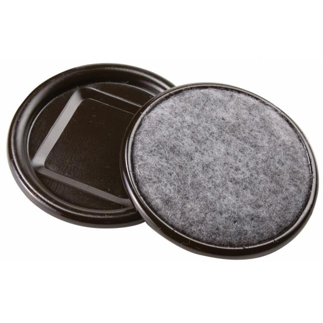 4 Count 2.50in. Gray Soft Touch Carpet Based Caster Cups
