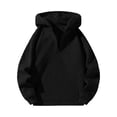 thumbnail image 2 of Men's Quarter Zip Hoodies Zip Up Hoodie Long Sleeve Drop Shoulder Sweatshirt Casual Pullover, L, 2 of 6