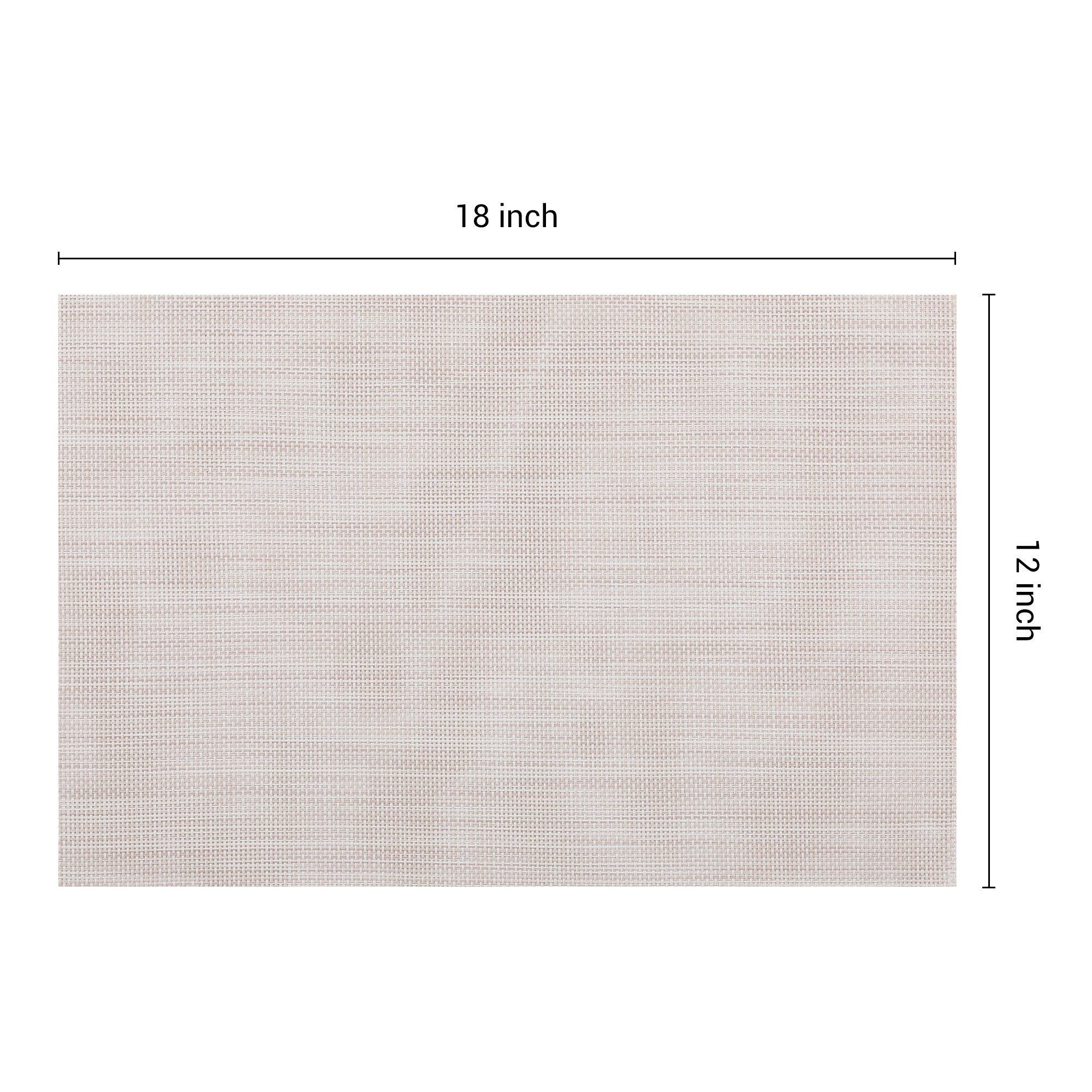 Unique Bargains 8 Pack Washable Placemats for Table Decor Wipeable Place Mat Beige 18x12in