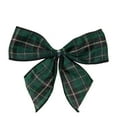 thumbnail image 3 of Northlight 2-Loop Christmas Bow Decorations - 5.5" - Green and Black - Pack of 6, 3 of 4
