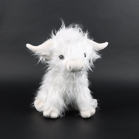 Highland Cow Plush Doll Soft Stuffed Realistic Scottish Highland Long