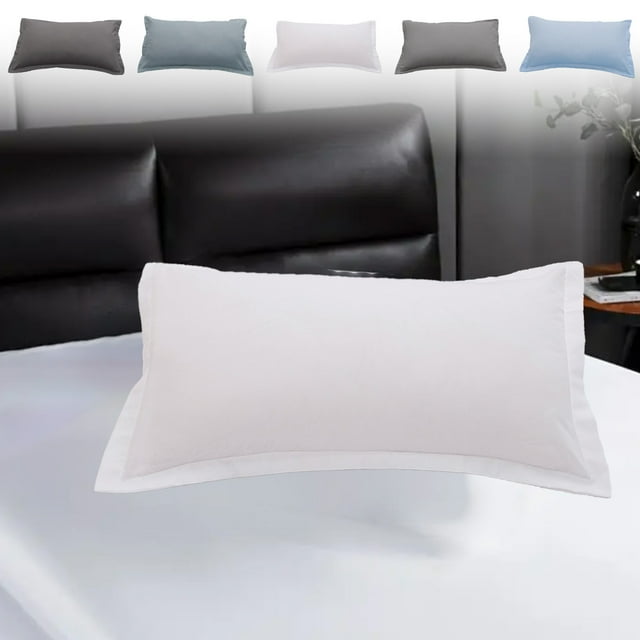 Pillowcase Polyester Solid Color, 2 Pack Standard Size 48x74cm in 5 Colors, Soft & Breathable for Cool Sleep, Hypoallergenic & Wrinkle Resistant for Adults & Guest Bedrooms